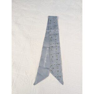 Head Tie Ribbon Scarf light blue Floral Bees cottage core coquette